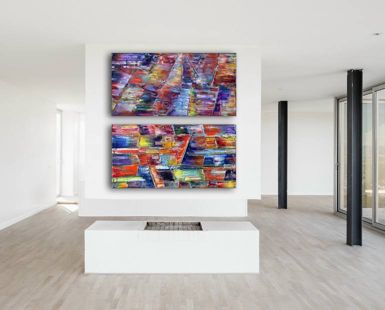 Original Abstract Expressionism Abstract Painting by Preston M Smith Pms