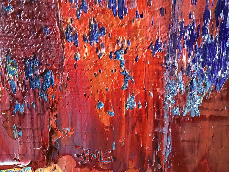 Original Abstract Expressionism Abstract Painting by Preston M Smith Pms