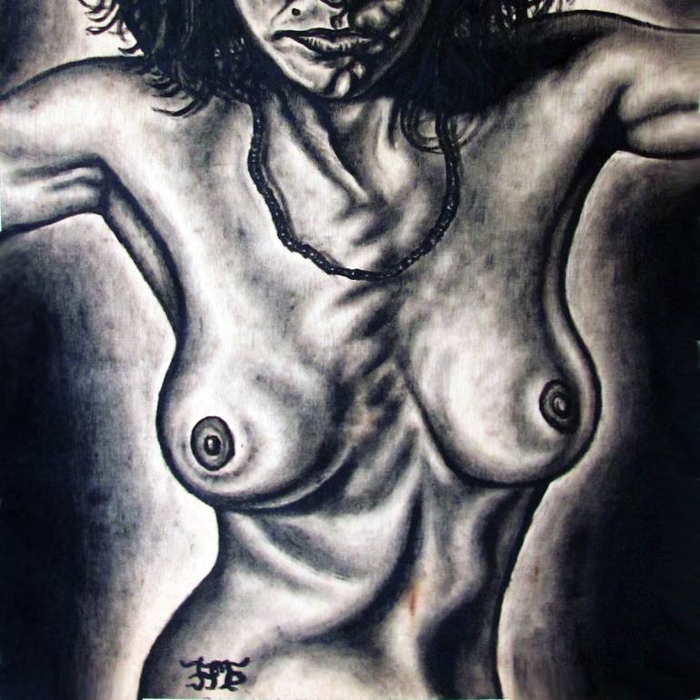 Original Pop Art Nude Painting by Preston M Smith PMS