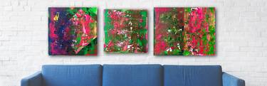 Original Abstract Expressionism Abstract Paintings by Preston M Smith PMS