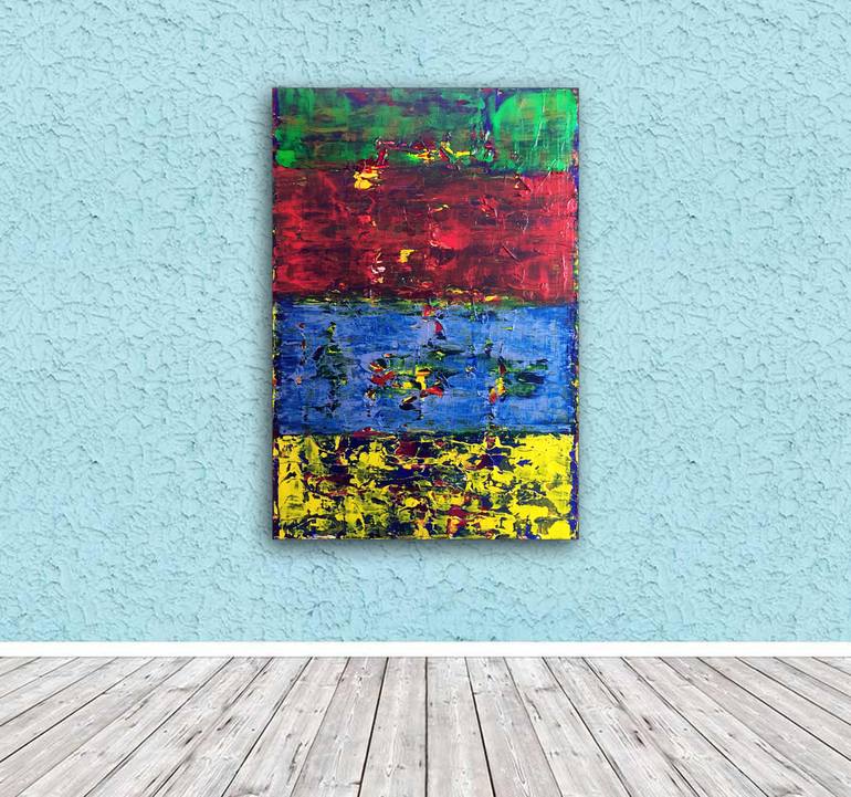 Original Abstract Painting by Preston M Smith PMS