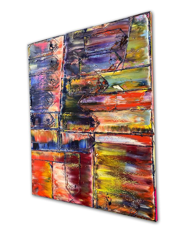 Original Abstract Expressionism Abstract Painting by Preston M Smith PMS