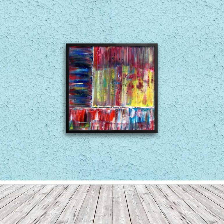 Original Abstract Expressionism Abstract Painting by Preston M Smith PMS