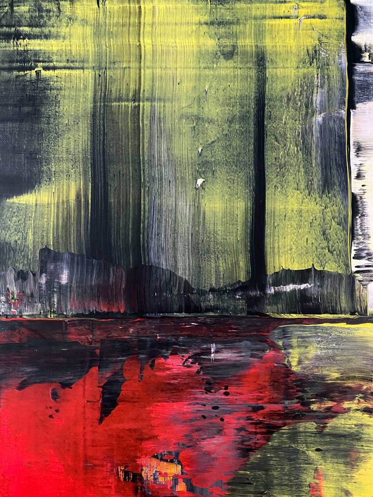 Original Abstract Expressionism Abstract Painting by Preston M Smith PMS