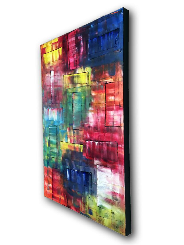 Original Fine Art Abstract Painting by Preston M Smith PMS