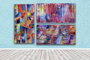 Original Abstract Expressionism Abstract Paintings by Preston M Smith PMS