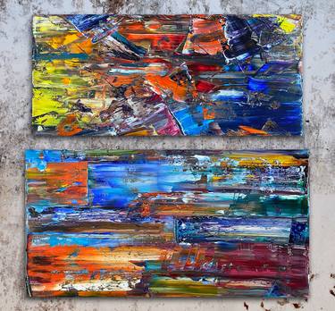 Original Abstract Expressionism Abstract Paintings by Preston M Smith PMS