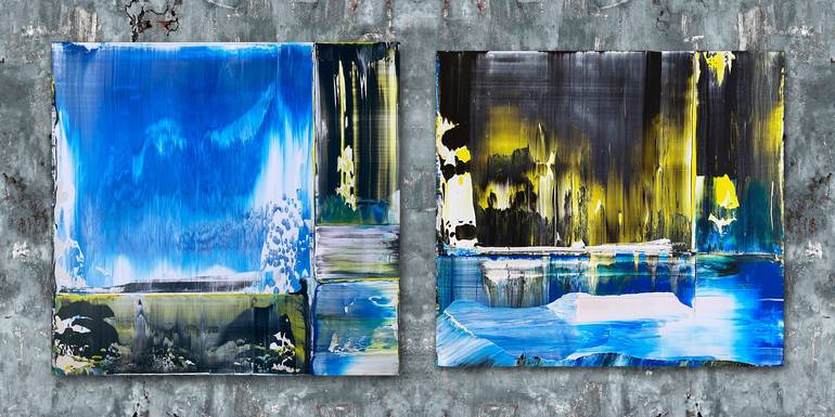 Cold Front - Diptych Painting by Preston M Smith PMS