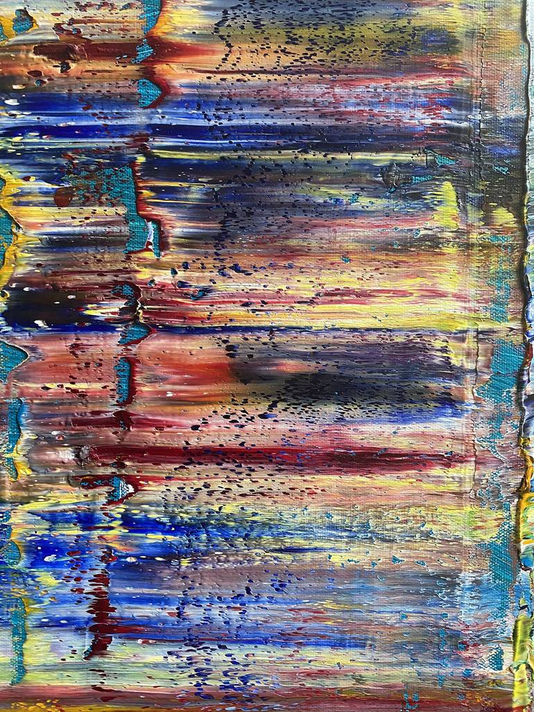 Original Abstract Expressionism Abstract Painting by Preston M Smith PMS