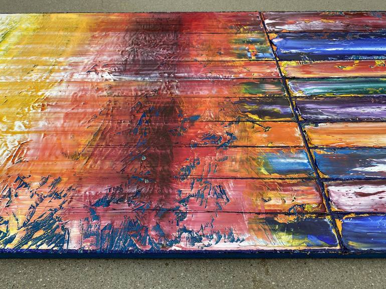 Original Abstract Expressionism Abstract Painting by Preston M Smith PMS