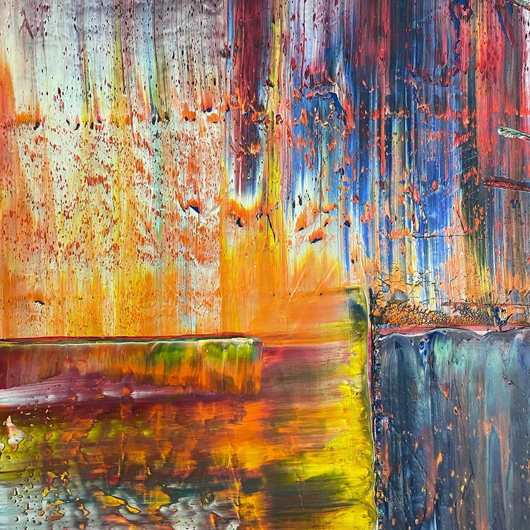 Original Abstract Expressionism Abstract Painting by Preston M Smith Pms