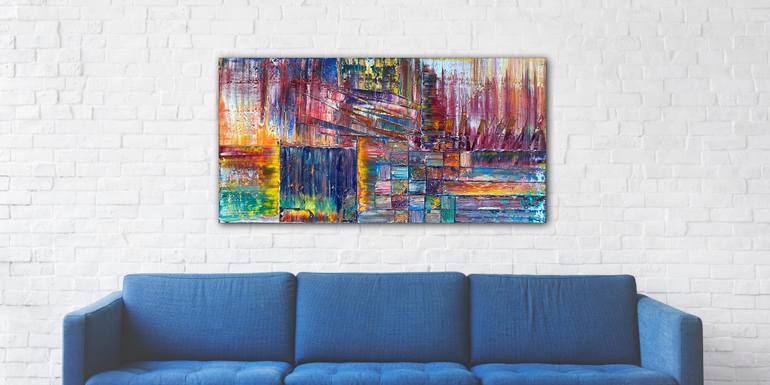 Original Abstract Expressionism Abstract Painting by Preston M Smith Pms