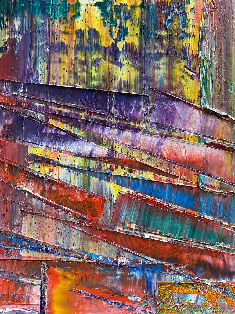 Original Abstract Expressionism Abstract Painting by Preston M Smith Pms