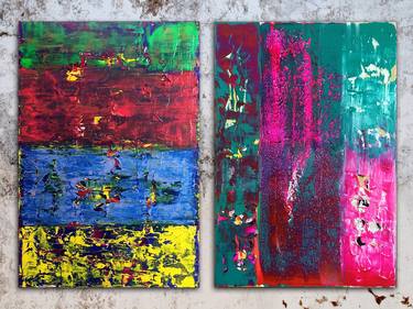 Original Abstract Expressionism Abstract Paintings by Preston M Smith PMS