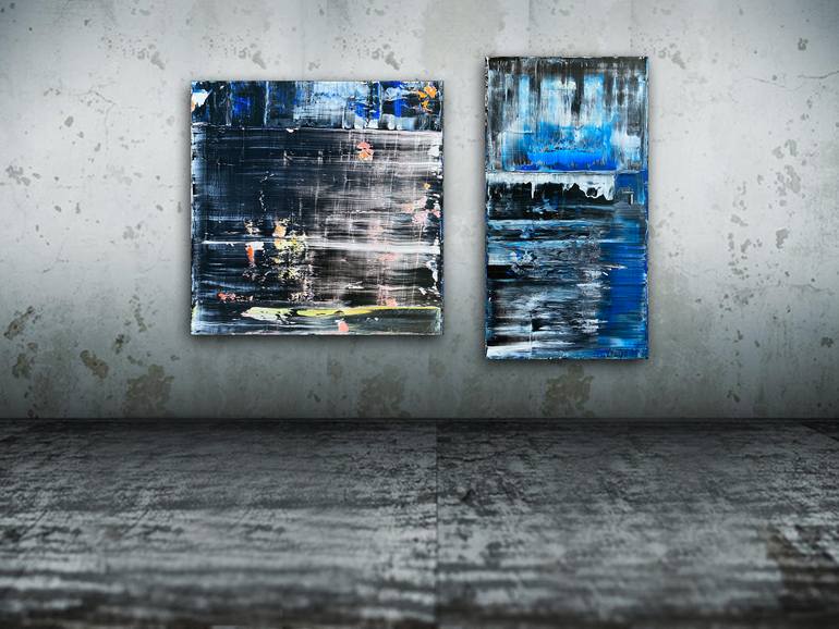 Original Abstract Expressionism Abstract Painting by Preston M Smith Pms