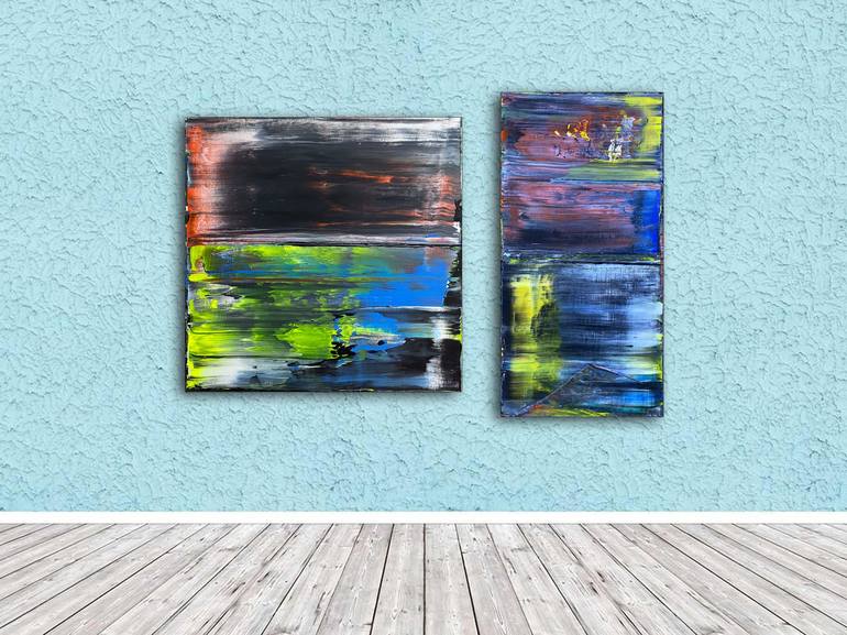 Original Abstract Expressionism Abstract Painting by Preston M Smith PMS