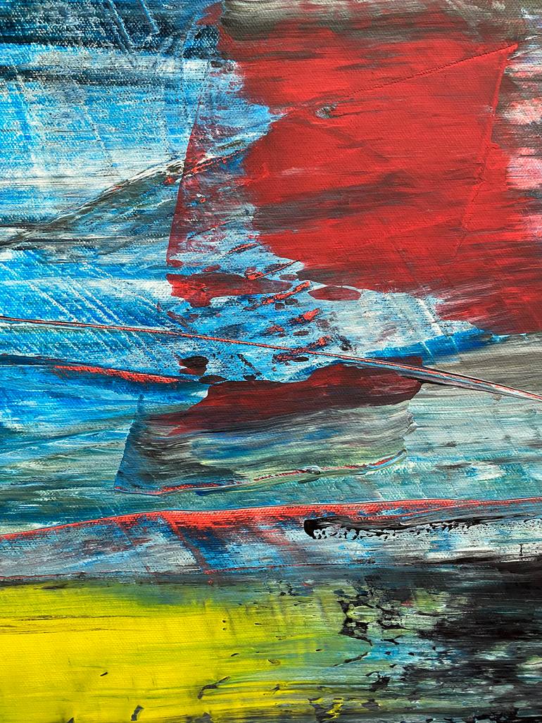 Original Abstract Expressionism Abstract Painting by Preston M Smith Pms