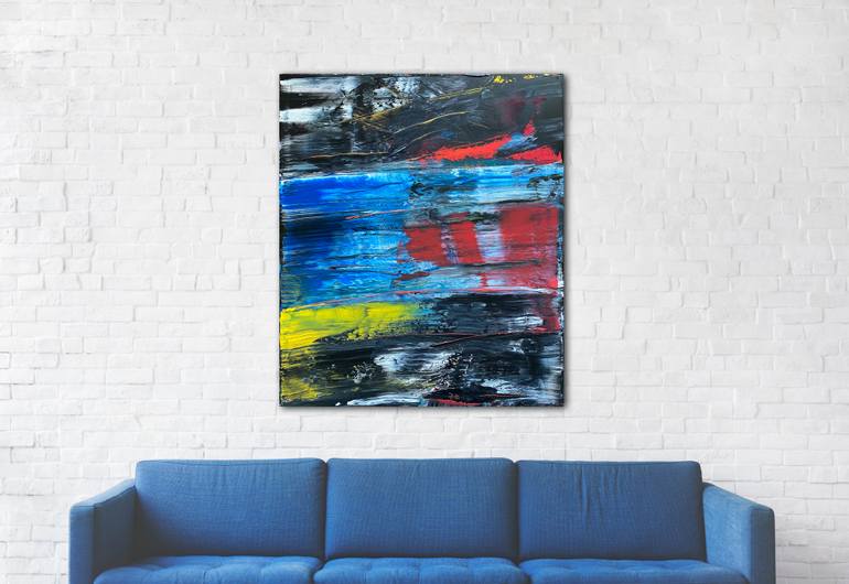 Original Abstract Expressionism Abstract Painting by Preston M Smith Pms