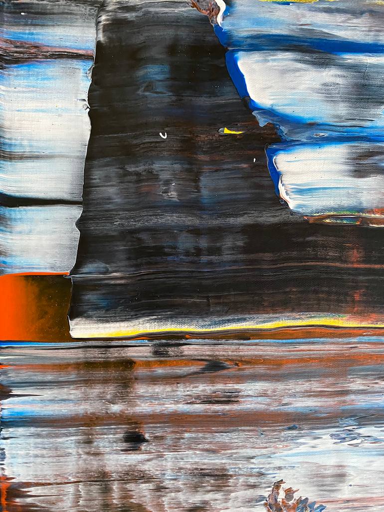 Original Abstract Expressionism Abstract Painting by Preston M Smith Pms