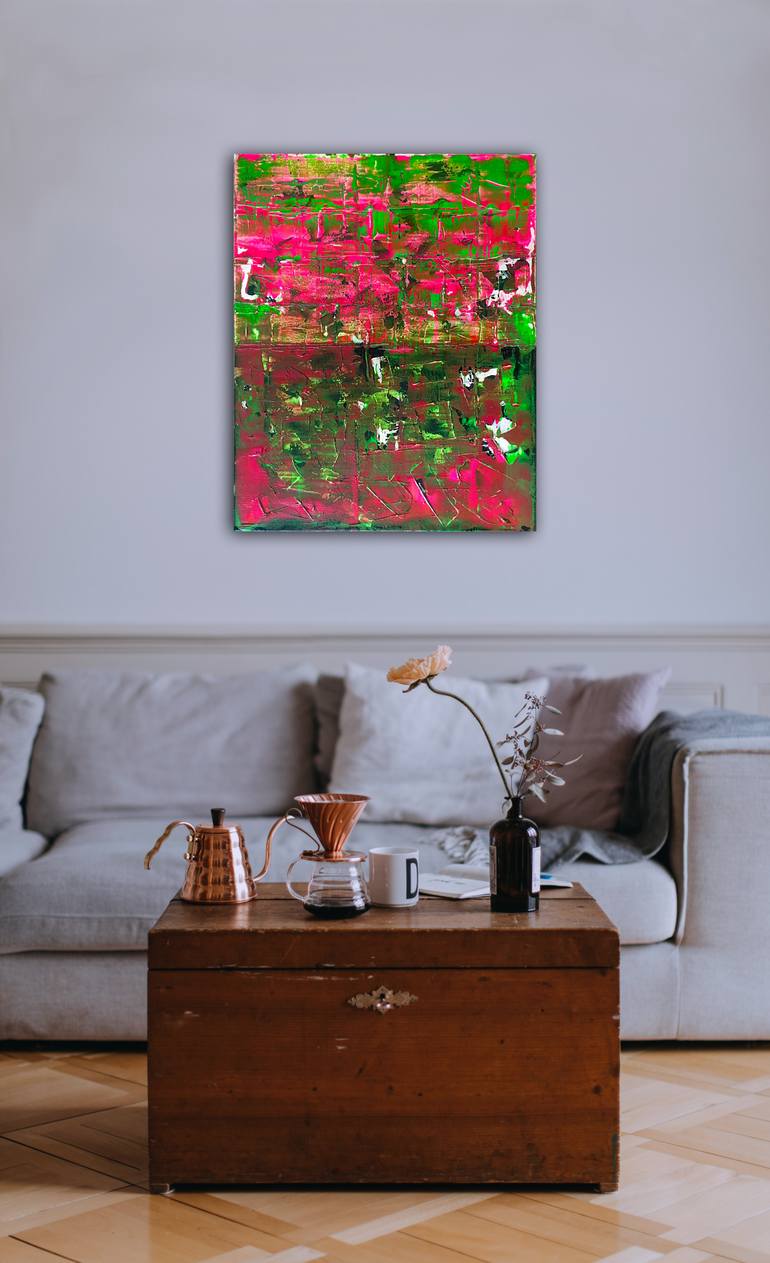 Original Abstract Expressionism Abstract Painting by Preston M Smith Pms