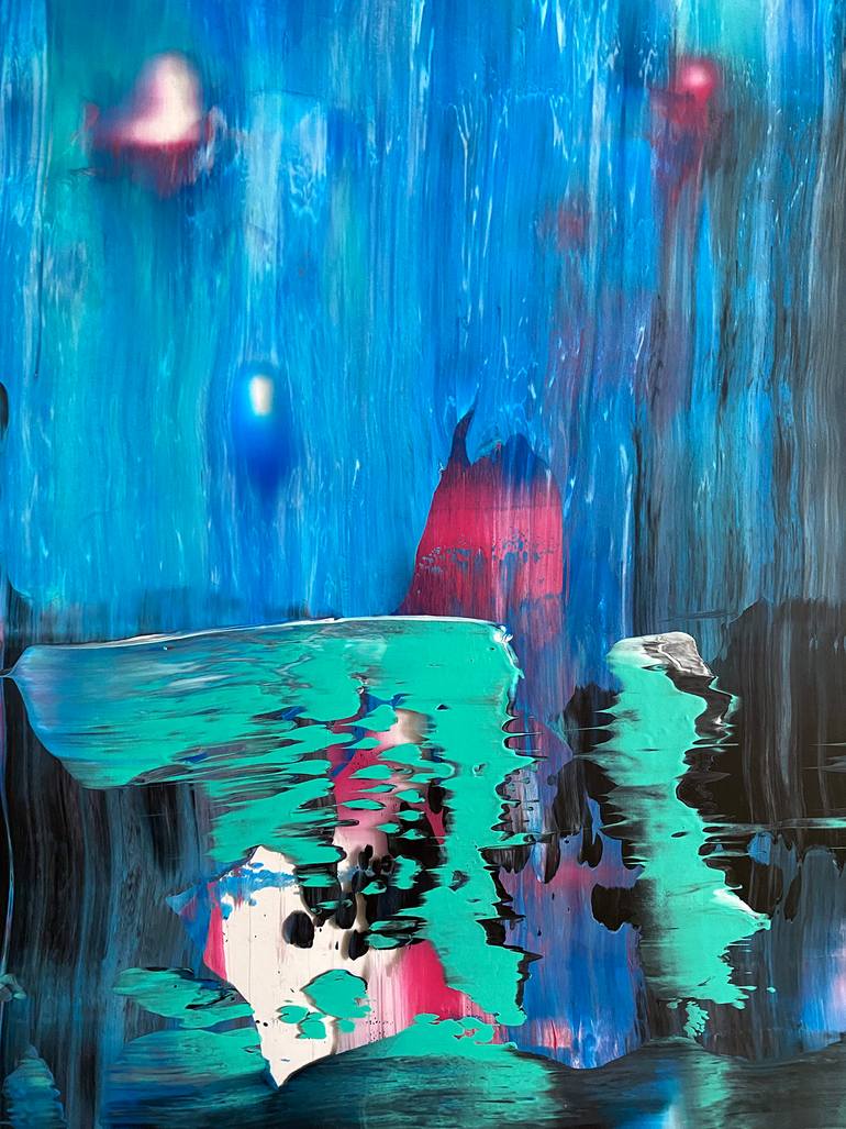 Original Abstract Expressionism Abstract Painting by Preston M Smith Pms
