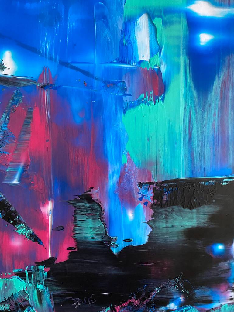 Original Abstract Expressionism Abstract Painting by Preston M Smith Pms