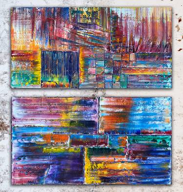 Original Abstract Expressionism Abstract Paintings by Preston M Smith PMS