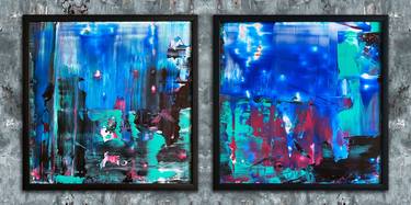 Original Abstract Expressionism Abstract Paintings by Preston M Smith PMS