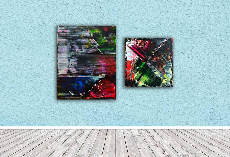 Original Abstract Expressionism Abstract Painting by Preston M Smith Pms