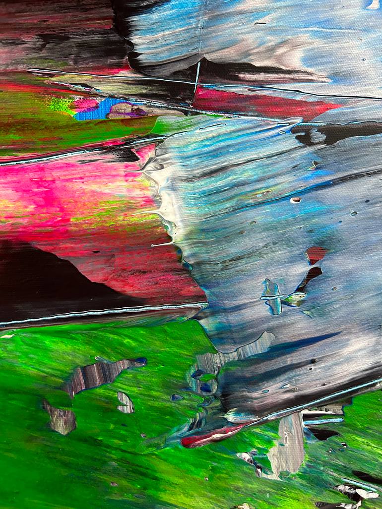 Original Abstract Expressionism Abstract Painting by Preston M Smith Pms