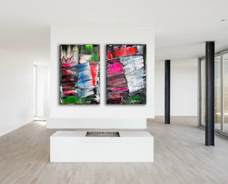 Original Abstract Expressionism Abstract Painting by Preston M Smith Pms