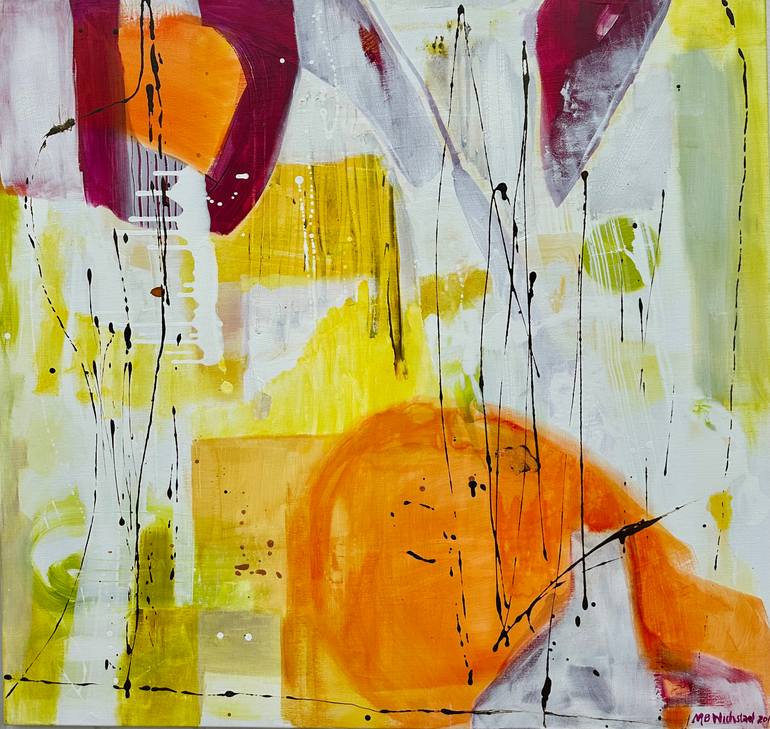 Original Abstract Expressionism Abstract Painting by Mona Birte Wichstad
