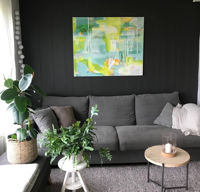 Original Abstract Water Painting by Mona Birte Wichstad