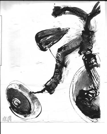 Print of Figurative Bicycle Drawings by Marie Montano