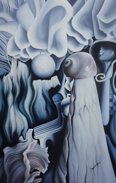 Original Surrealism Abstract Painting by Monica Metsers