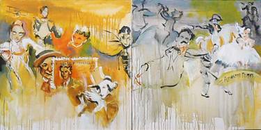 Original Abstract Expressionism Pop Culture/Celebrity Paintings by Christine Connelly