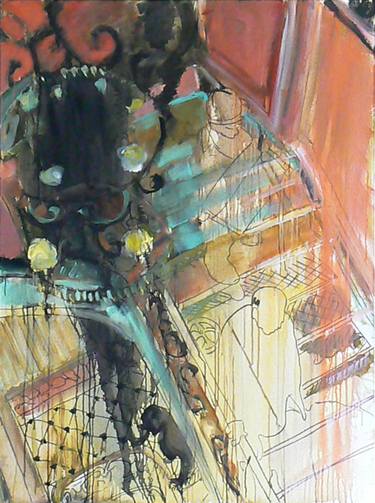 Original Abstract Expressionism Interiors Paintings by Christine Connelly