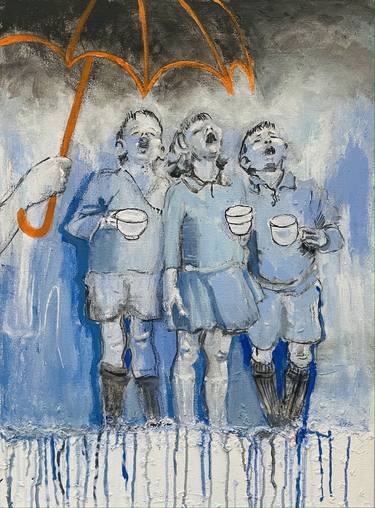 Original Figurative Kids Paintings by Christine Connelly