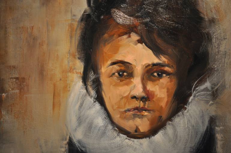 Original Expressionism Portrait Painting by Sophie Simonet