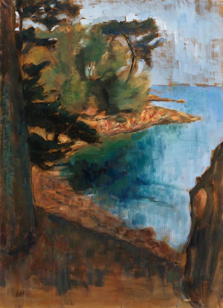 Original Abstract Expressionism Seascape Painting by Sophie Simonet