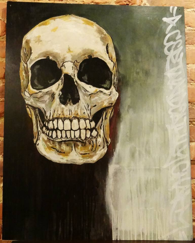 Print of Street Art Mortality Painting by TOVEN DMK