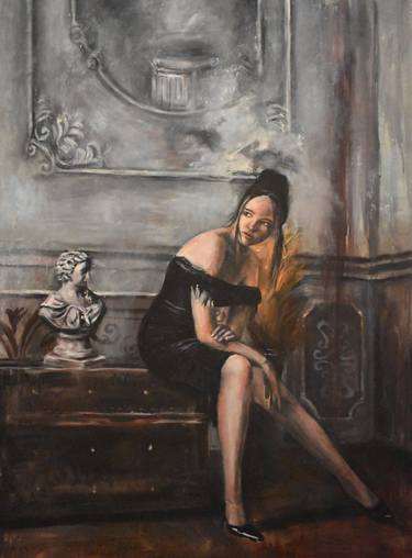 Original Classicism People Painting by Escha Van Den Bogerd
