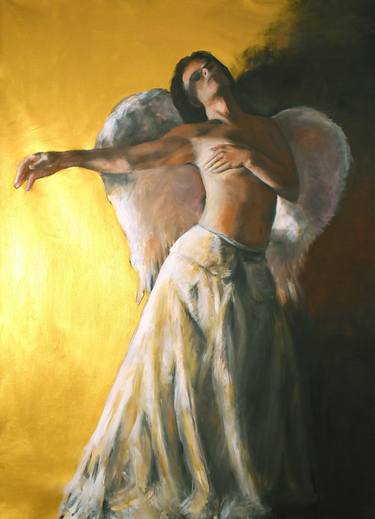 Original Baroque People Painting by Escha Van Den Bogerd