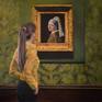 watching Girl with a pearl earring 

By Dutch master painter Vermeer at the mauritshuis, The Netherlands