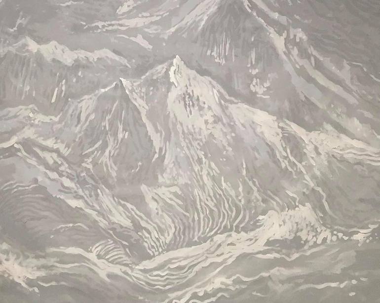 Original Black & White Landscape Painting by Yuvak Tuladhar