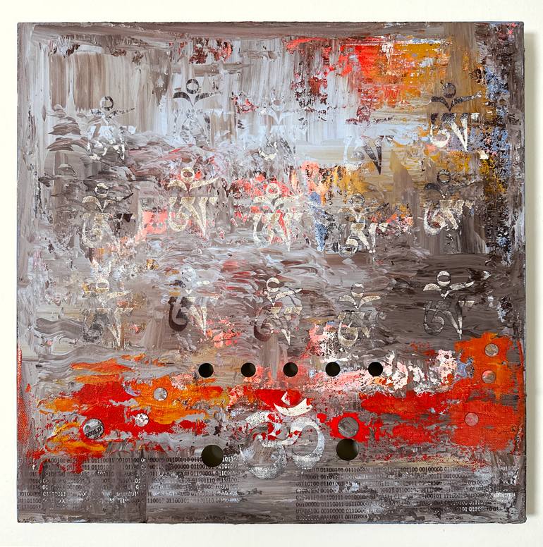 Original Abstract Expressionism Abstract Painting by Yuvak Tuladhar