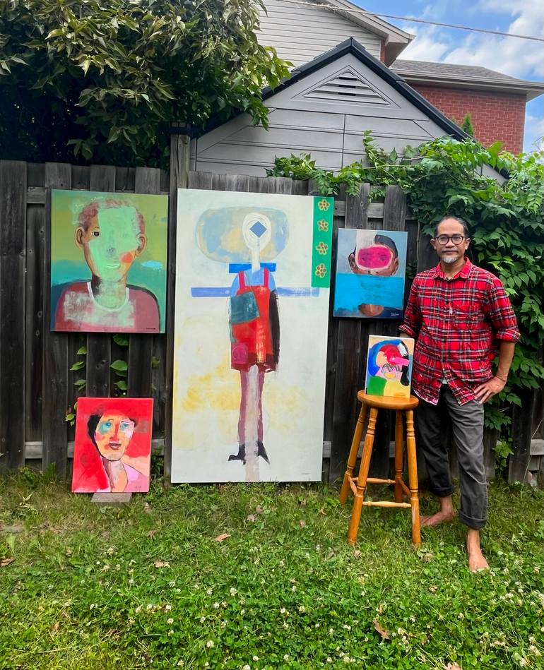 Original Abstract Expressionism Abstract Painting by Joejene C Santos