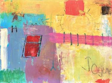 Original Abstract Expressionism Abstract Paintings by Joejene C Santos