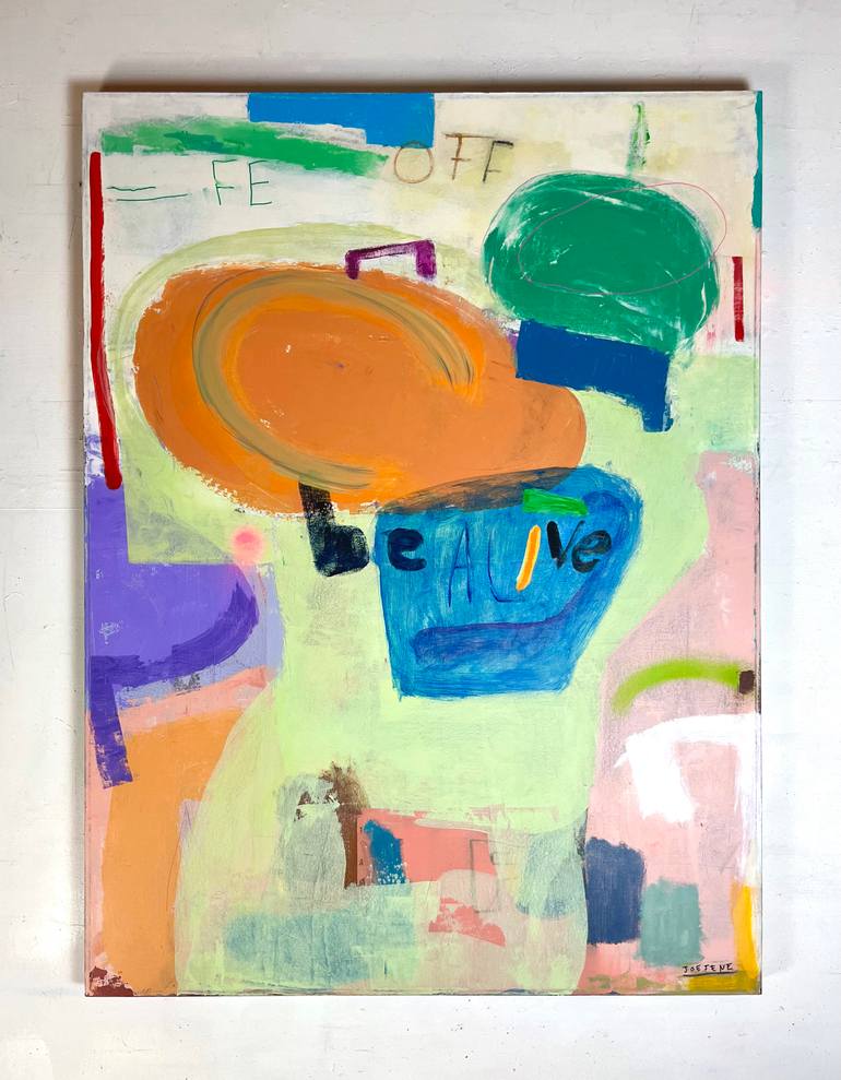 Original Abstract Expressionism Abstract Painting by Joejene C Santos