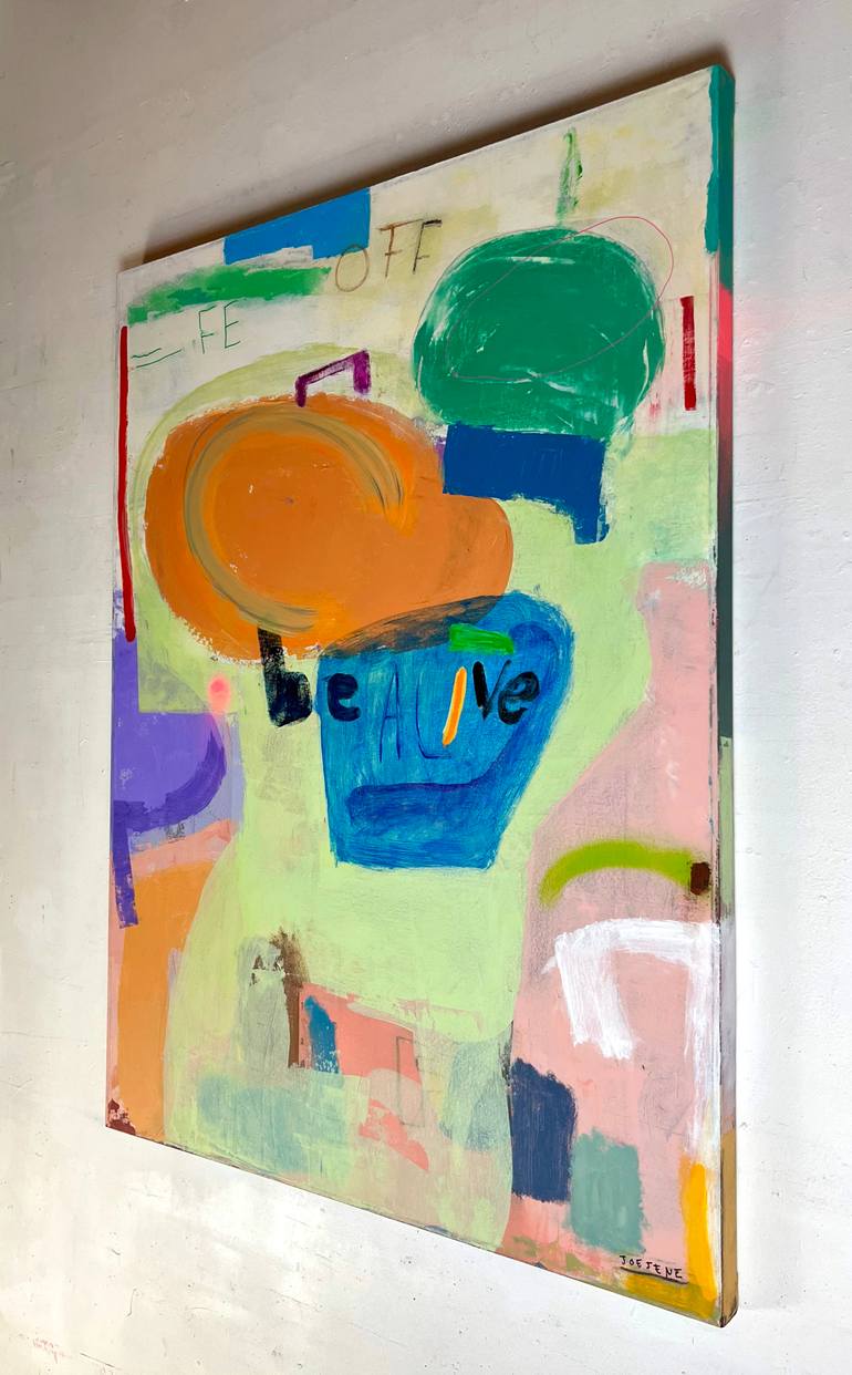 Original Abstract Expressionism Abstract Painting by Joejene C Santos